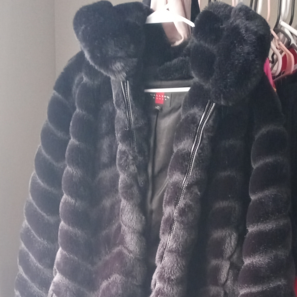 Faux Fur Plus Size Women's Coat